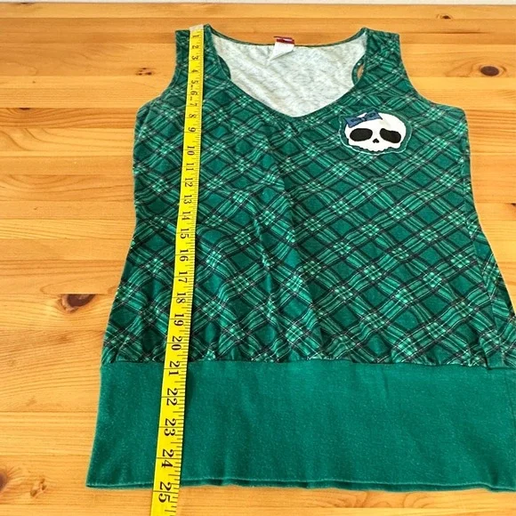 Top Women S Y2K Punk Grunge Emo Scene Kid Skater Mall Goth 2000s Skull Plaid - Picture 3 of 7